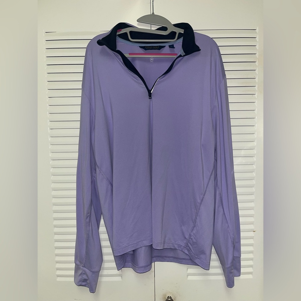 Ralph Lauren Men's Lavender Zip-Up Sweater